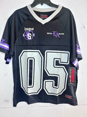 FUBU '05 Classic Football Jersey Black & Purple Large